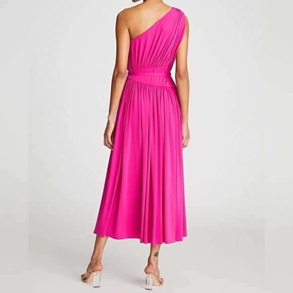 HALSTON | NWT size 2 Idalia Dress In Stretch Jersey Begonia fuchsia pink - Picture 2 of 11